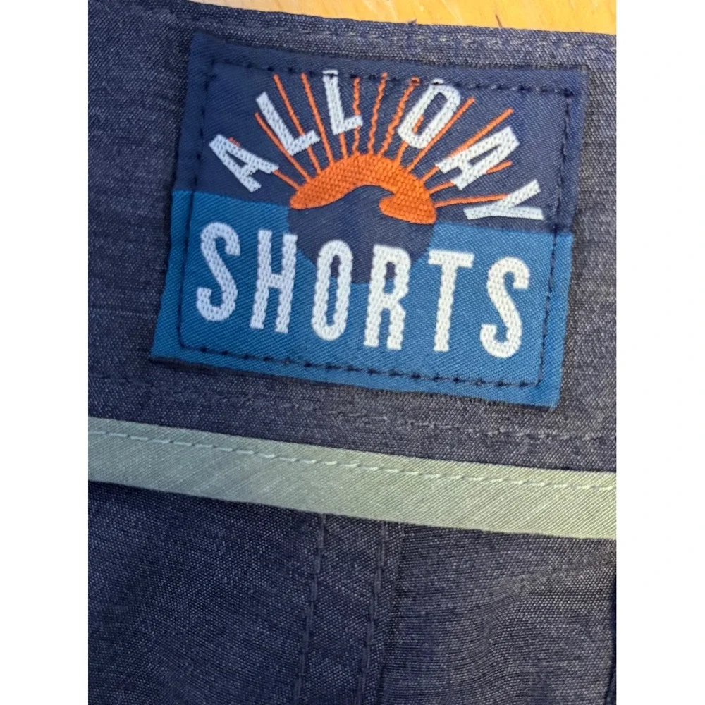 Faherty All Day Shorts 28 Navy Heather Hybrid Stretch 7
